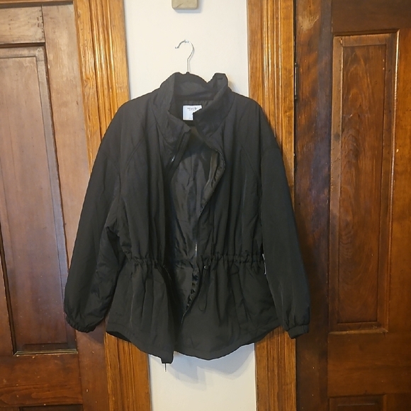 Old Navy Jackets & Blazers - Old Navy Black Puffer Jacket High Collar Cinched Waist